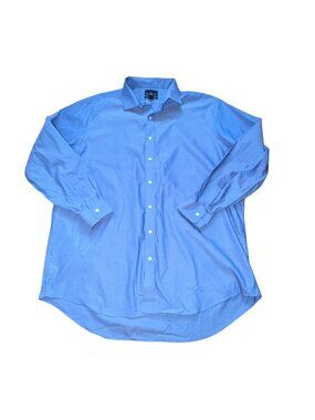 Buttoned Down Mens Button Down, Spread Collar Shirt-Blue- 19.5/38-GUC